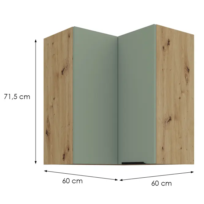 Konyhaszekrény Aria-Sa/Ar Anti Fingerprint 60x60 Gn-72 2f (90°)
