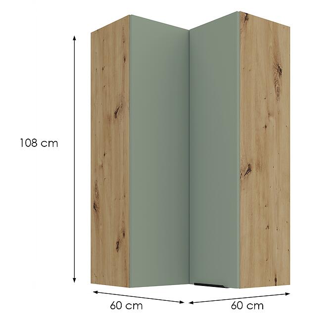 Konyhaszekrény Aria-Sa/Ar Anti Fingerprint 60x60 Gn-108 2f (90°)