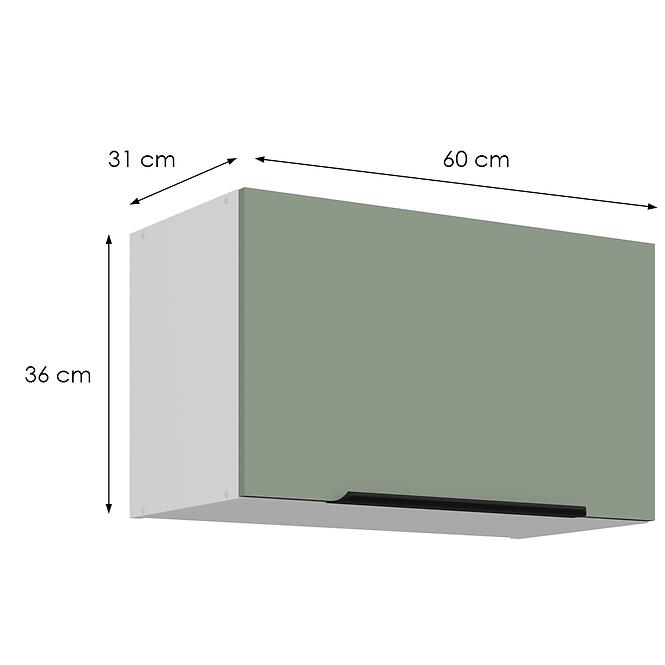 Konyhaszekrény Aria-Sa/Wh Anti Fingerprint 60gu-36 1f