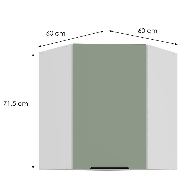 Konyhaszekrény Aria-Sa/Wh Anti Fingerprint 60x60 Gn-72 1f (45°)