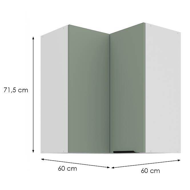 Konyhaszekrény Aria-Sa/Wh Anti Fingerprint 60x60 Gn-72 2f (90°)