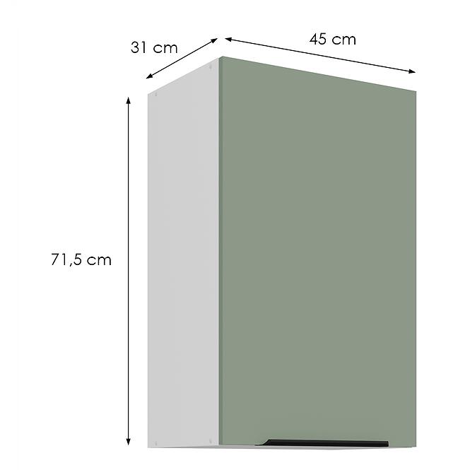 Konyhaszekrény Aria-Sa/Wh Anti Fingerprint 45g-72 1f