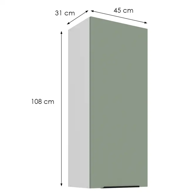 Konyhaszekrény Aria-Sa/Wh Anti Fingerprint 45g-108 1f