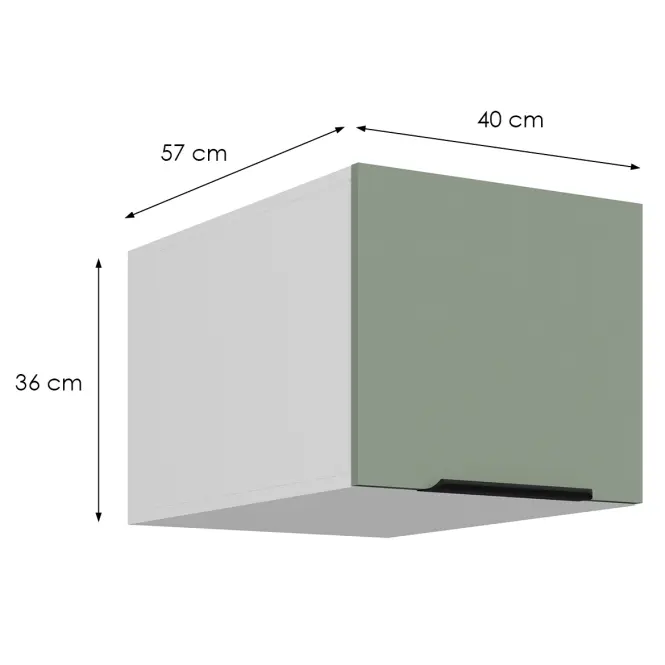 Konyhaszekrény Aria-Sa/Wh Anti Fingerprint 40 Nagu-36 1f,2