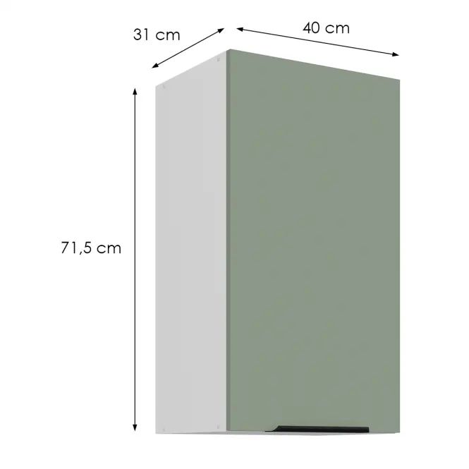 Konyhaszekrény Aria-Sa/Wh Anti Fingerprint 40g-72 1f