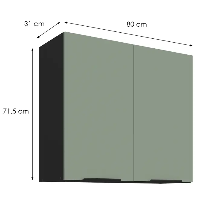 Konyhaszekrény Aria-Sa/Bl Anti Fingerprint 80g-72 2f
