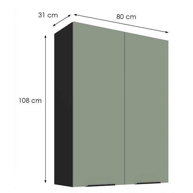 Konyhaszekrény Aria-Sa/Bl Anti Fingerprint 80g-108 2f