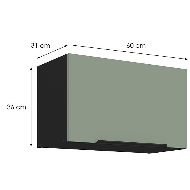 Konyhaszekrény Aria-Sa/Bl Anti Fingerprint 60gu-36 1f