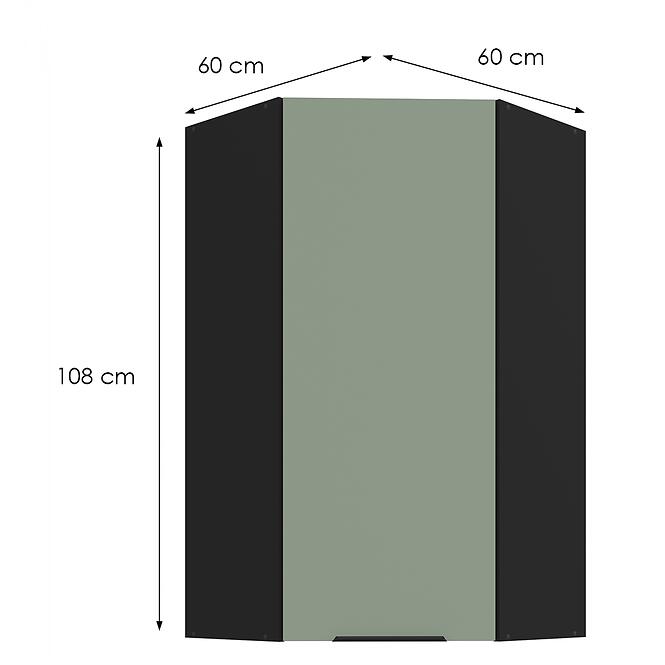 Konyhaszekrény Aria-Sa/Bl Anti Fingerprint 60x60 Gn-108 1f (45°),2