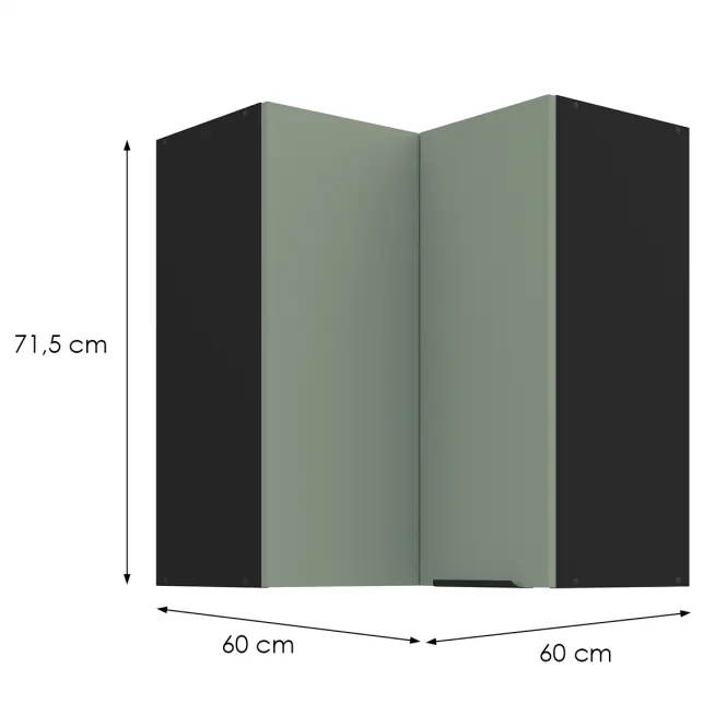 Konyhaszekrény Aria-Sa/Bl Anti Fingerprint 60x60 Gn-72 2f (90°)