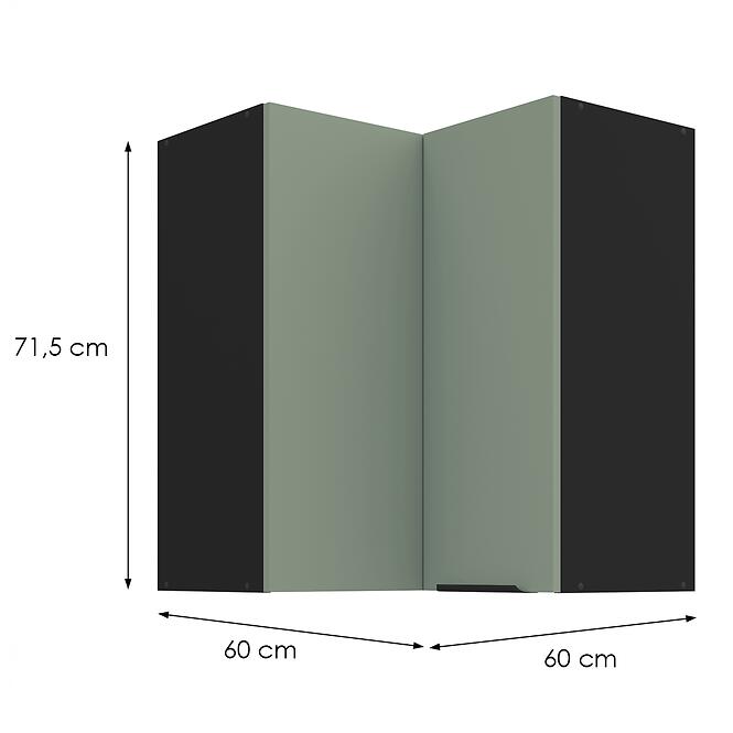 Konyhaszekrény Aria-Sa/Bl Anti Fingerprint 60x60 Gn-72 2f (90°),2
