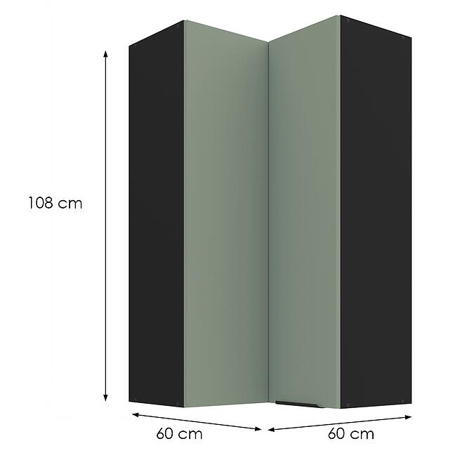 Konyhaszekrény Aria-Sa/Bl Anti Fingerprint 60x60 Gn-108 2f (90°)