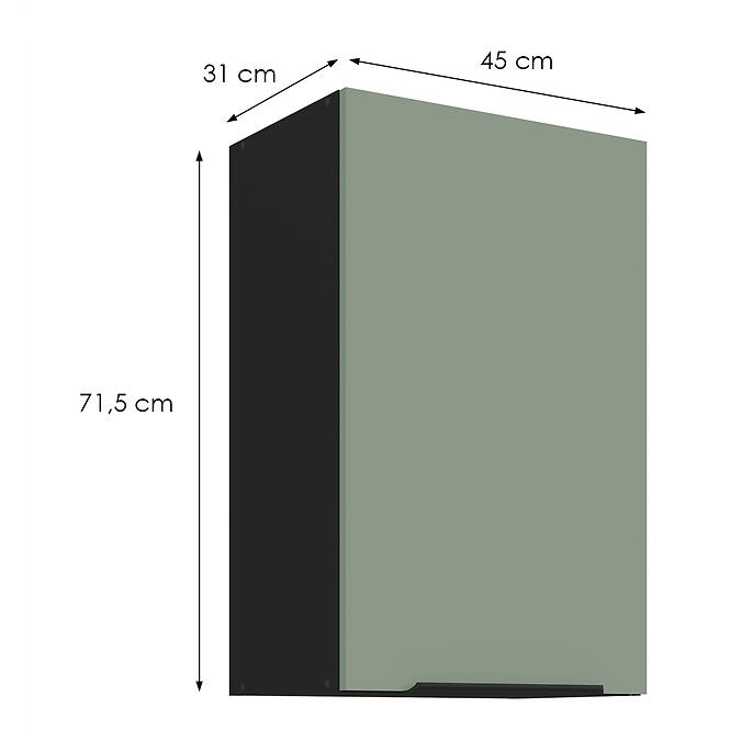 Konyhaszekrény Aria-Sa/Bl Anti Fingerprint 45g-72 1f