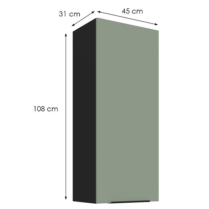 Konyhaszekrény Aria-Sa/Bl Anti Fingerprint 45g-108 1f