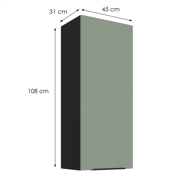 Konyhaszekrény Aria-Sa/Bl Anti Fingerprint 45g-108 1f,2