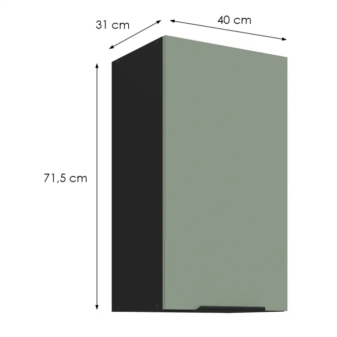 Konyhaszekrény Aria-Sa/Bl Anti Fingerprint 40g-72 1f