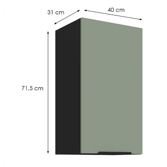 Konyhaszekrény Aria-Sa/Bl Anti Fingerprint 40g-72 1f,2