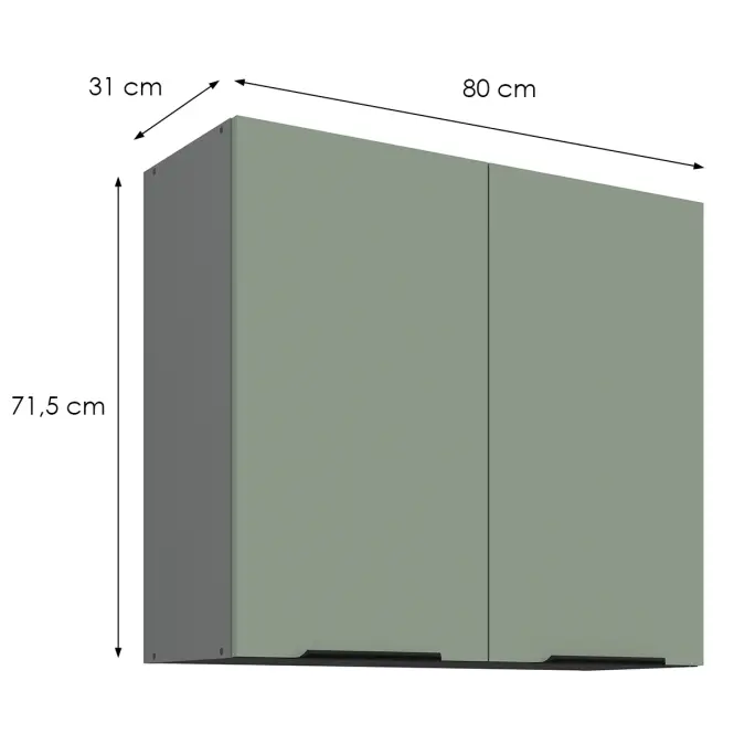Konyhaszekrény Aria-Sa/Ant Anti Fingerprint 80g-72 2f