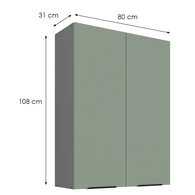 Konyhaszekrény Aria-Sa/Ant Anti Fingerprint 80g-108 2f