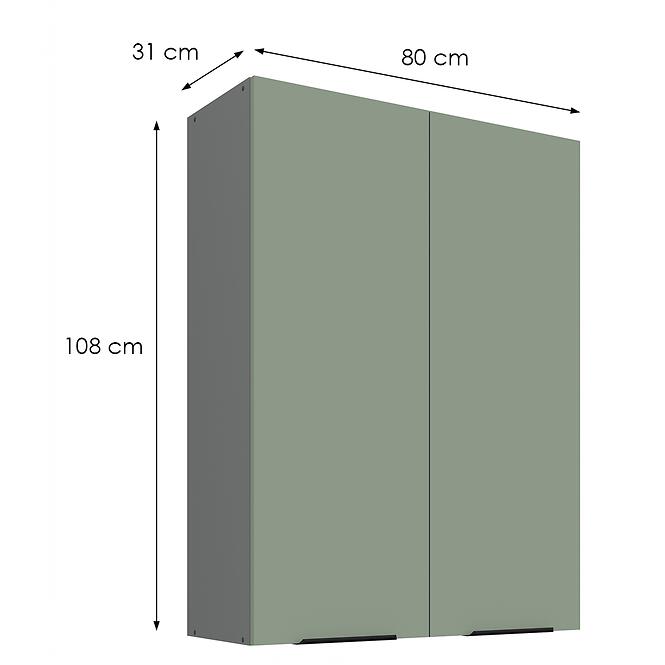 Konyhaszekrény Aria-Sa/Ant Anti Fingerprint 80g-108 2f