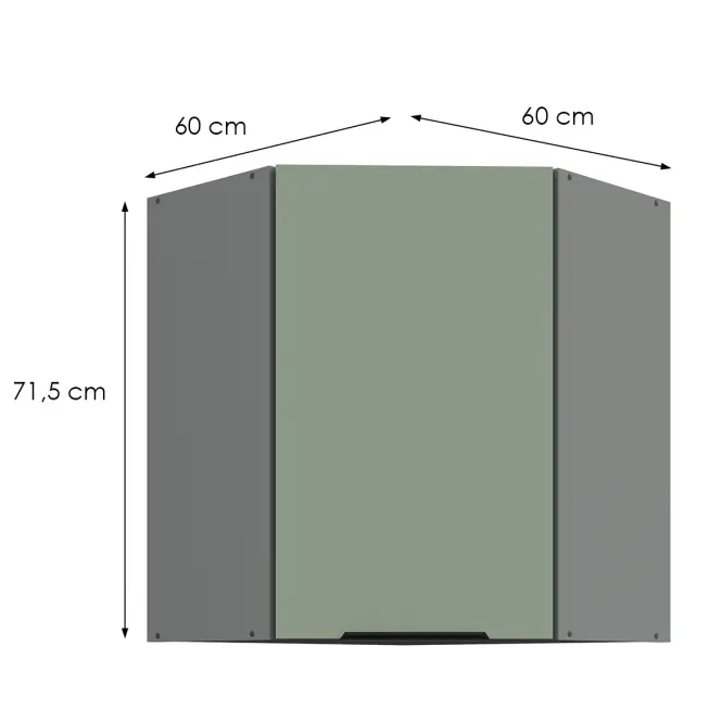 Konyhaszekrény Aria-Sa/Ant Anti Fingerprint 60x60 Gn-72 1f (45°)