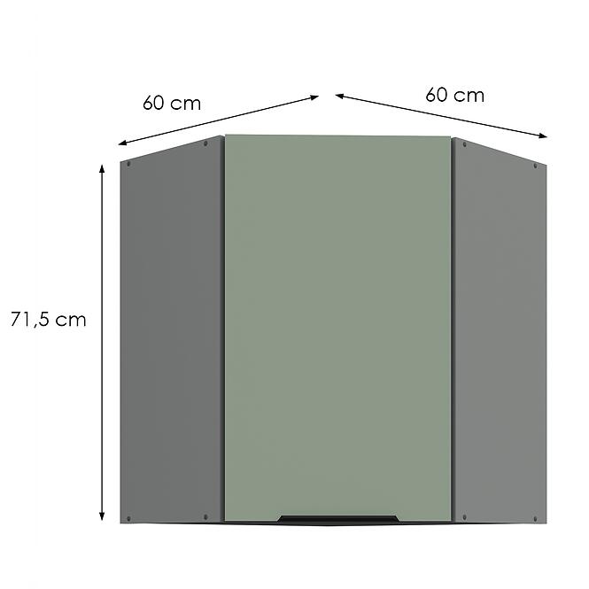 Konyhaszekrény Aria-Sa/Ant Anti Fingerprint 60x60 Gn-72 1f (45°)