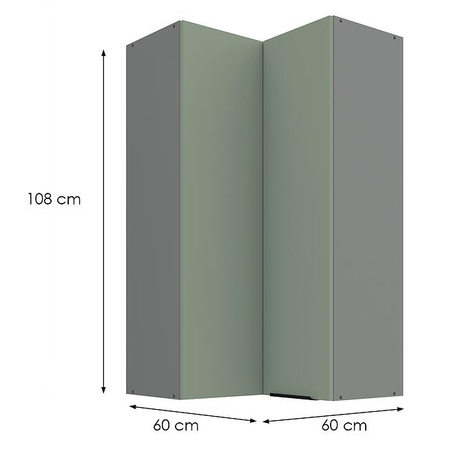 Konyhaszekrény Aria-Sa/Ant Anti Fingerprint 60x60 Gn-108 2f (90°)