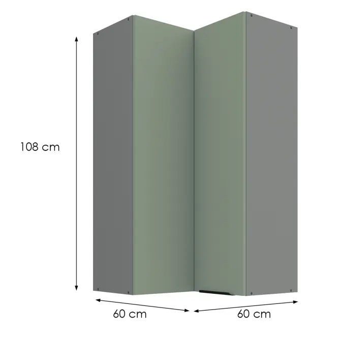 Konyhaszekrény Aria-Sa/Ant Anti Fingerprint 60x60 Gn-108 2f (90°),2