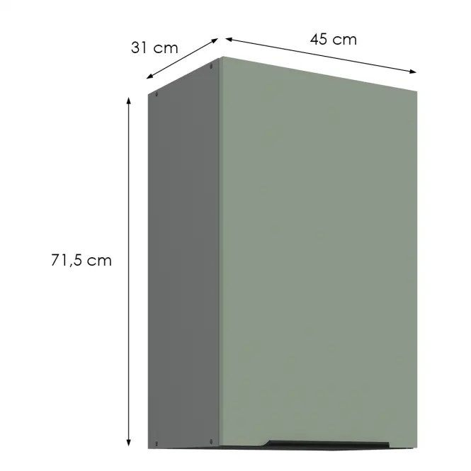 Konyhaszekrény Aria-Sa/Ant Anti Fingerprint 45g-72 1f