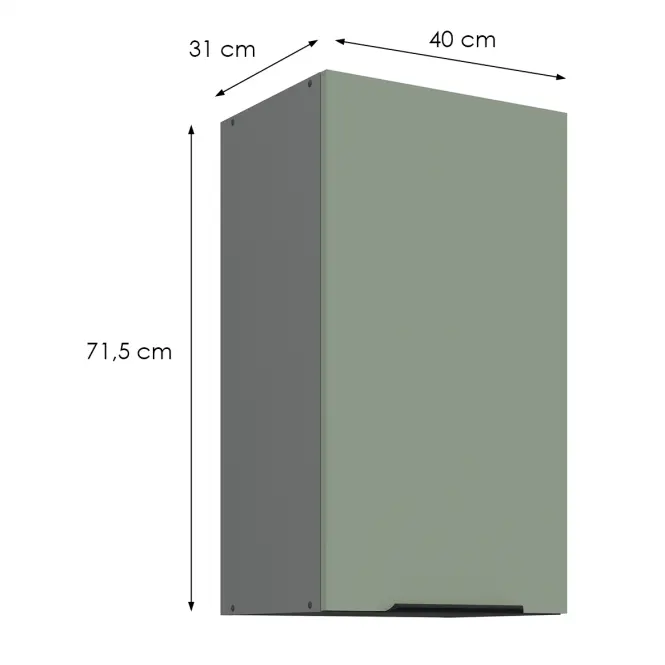 Konyhaszekrény Aria-Sa/Ant Anti Fingerprint 40g-72 1f,2