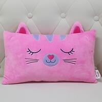 Párna Macska hosszúkás 30x40 cm rózsaszín