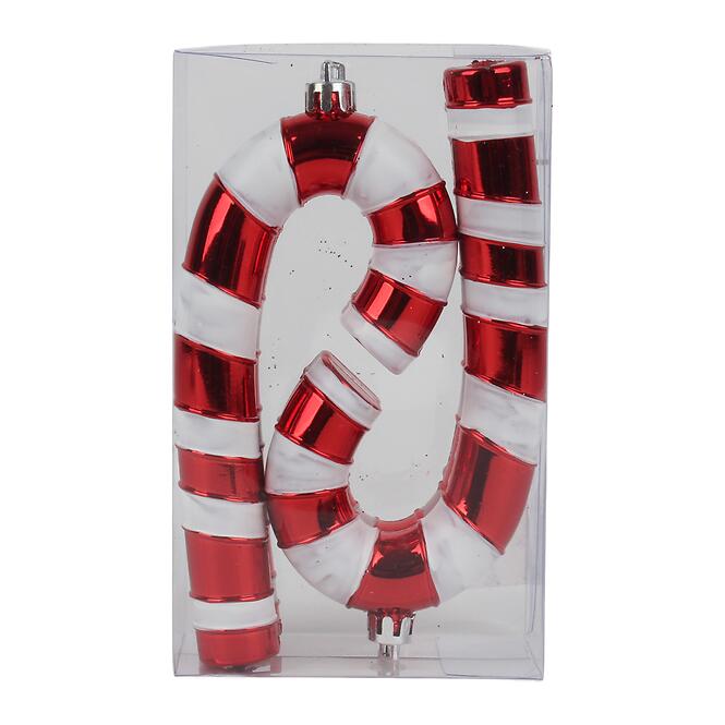 Karácsonyi gömb cukorpálca 4 db 13,5 cm 48531