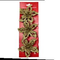 Karácsonyi rózsa 9 cm 3 db mix 41804