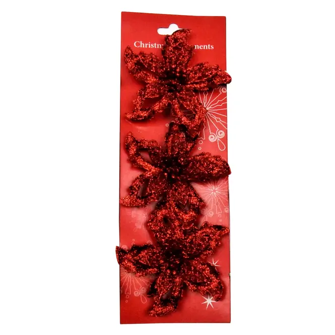 Karácsonyi rózsa 9 cm 3 db mix 41804,2