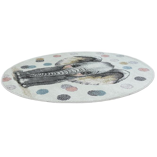 Szőnyeg Frisee Sound Kids 1,2/1,2 kruh 40443 260 krémszínű