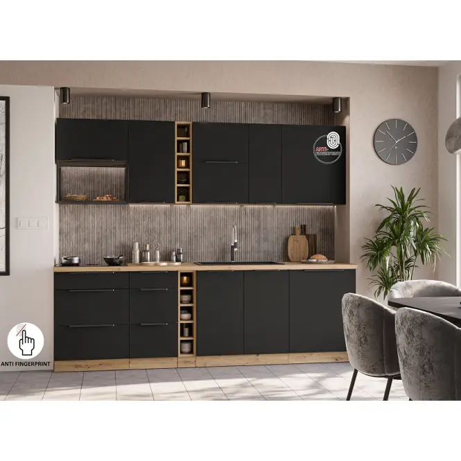 Konyhabútor Aria BL/AR 255 cm konyhai munkalap nélkül,3