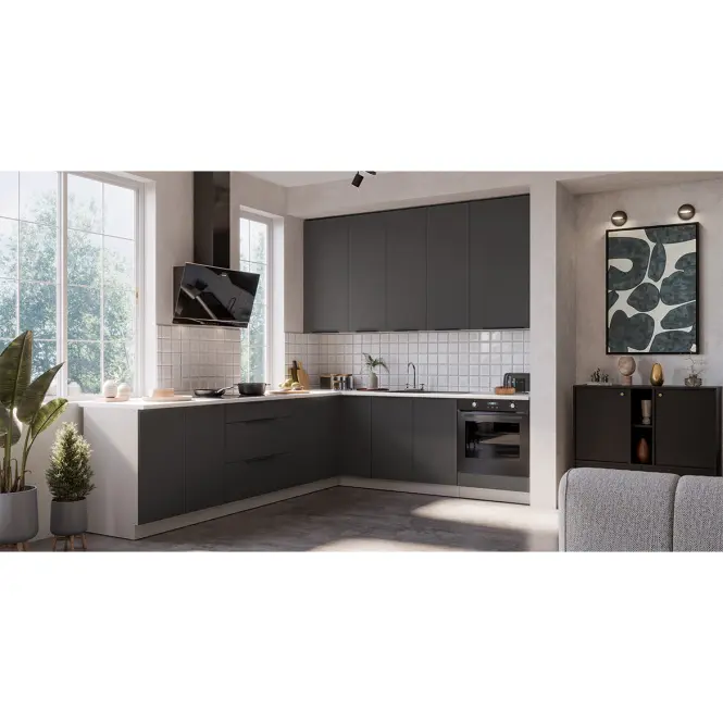 Konyhabútor Aria GR/WH 260x230 cm konyhai munkalap nélkül