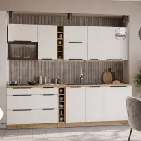 Konyhabútor Aria WH/AR 255 cm konyhai munkalap nélkül
