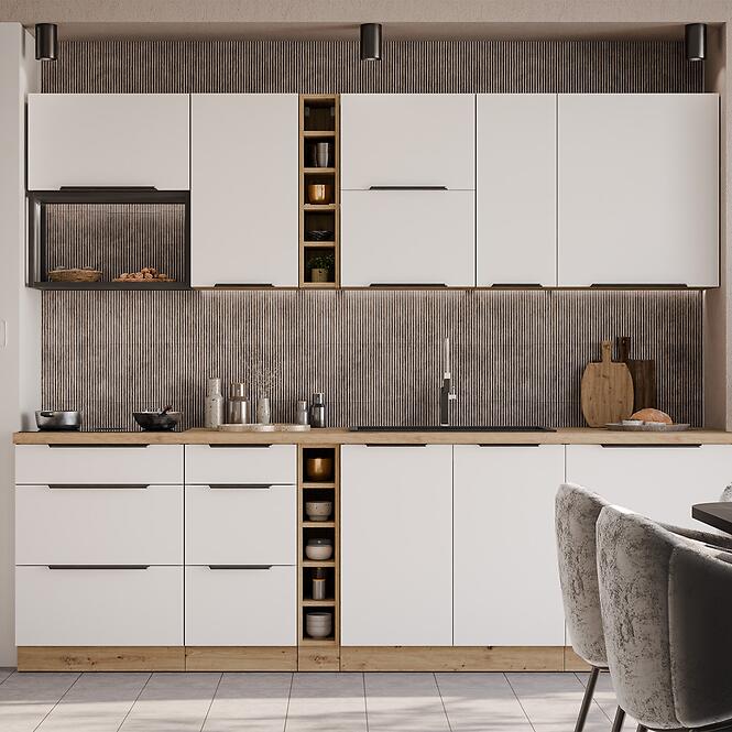 Konyhabútor Aria WH/AR 255 cm konyhai munkalap nélkül,2