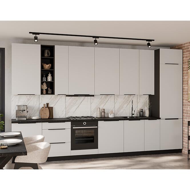 Konyhabútor Aria WH/BL 390 cm konyhai munkalap nélkül,2