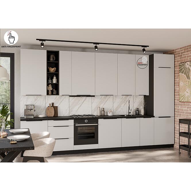 Konyhabútor Aria WH/BL 390 cm konyhai munkalap nélkül