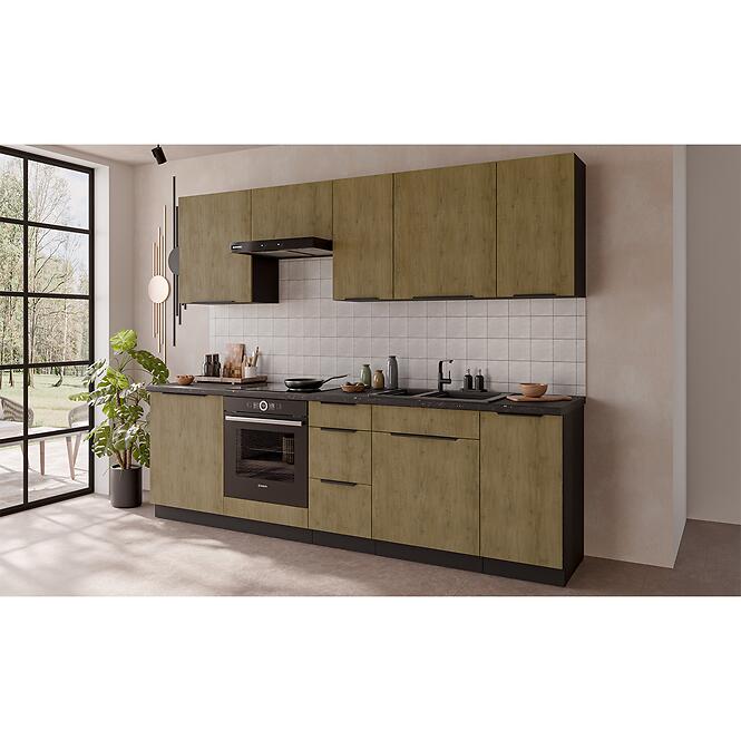 Konyhabútor Cremona BL 260 cm konyhai munkalap nélkül,3