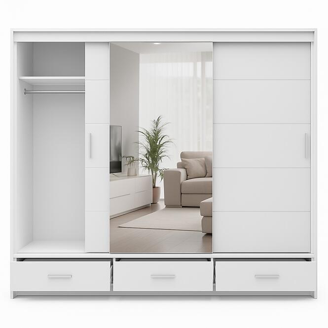 Szekrény Rossa 250 fehér