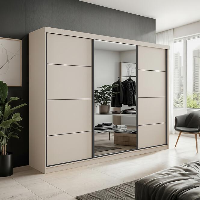 Szekrény Palermo 250 kasmír/tükör