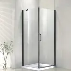Zuhanykabin Vela Black 80x80x190