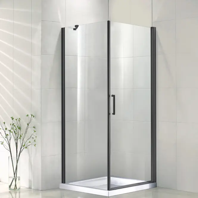 Zuhanykabin Vela Black 80x80x190