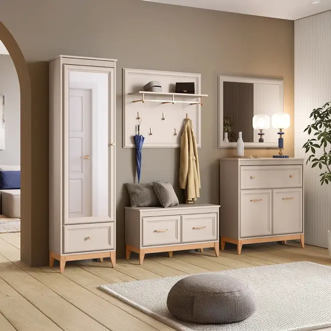 Szekrény Windsor W-18 Kasmír/Tölgy Természetes,6