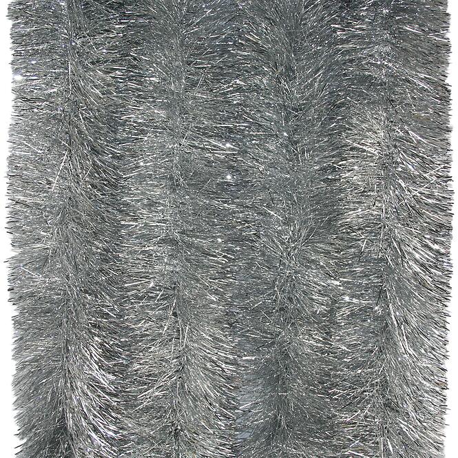 Girland átmérő 10 cm hossz 2 m ezüst 10530