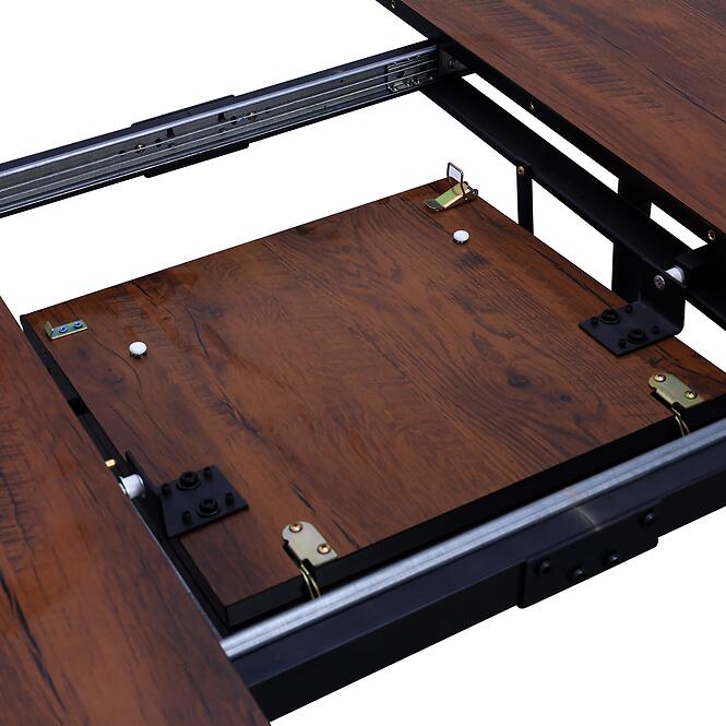 Összecsukható Asztal Remy 120/160x80 12526 Tölgy 8078-75/Fekete