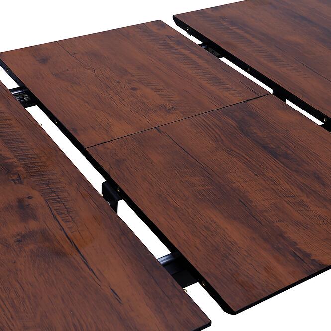 Összecsukható Asztal Remy 120/160x80 12526 Tölgy 8078-75/Fekete